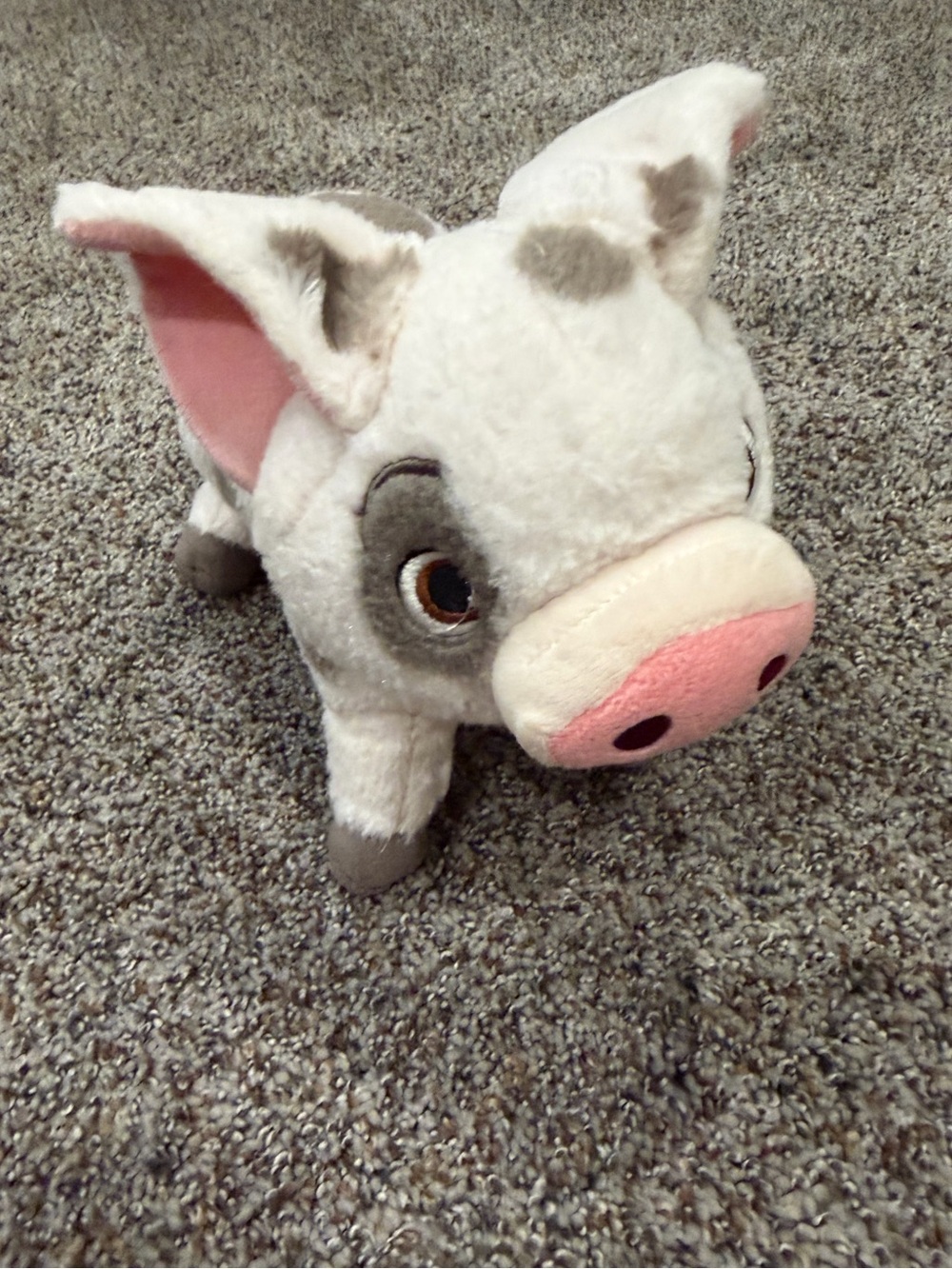 Disney Store Moana Pua Pig Plush White Gray Stuffed Animal 9" Authentic
